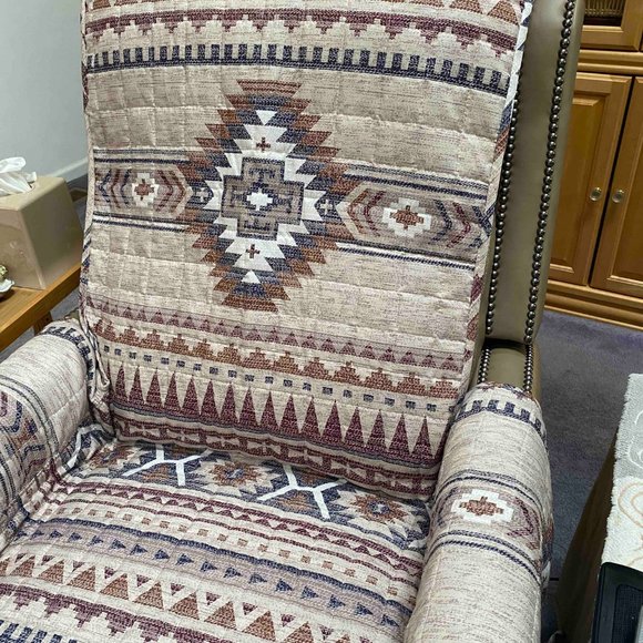 REDUCED! Lone Star Western Design Chair Cover EUC - Picture 2 of 3